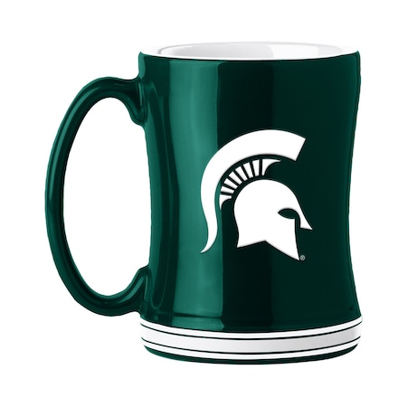Logo Brands Michigan State 14oz Relief Mug 172-C14RM